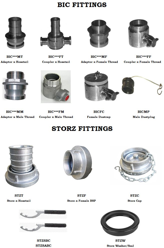 Storz BIC fittings